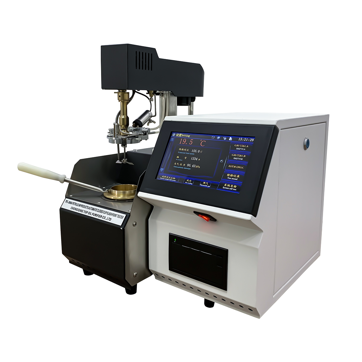 ASTM D93 جهاز اختبار نقطة الوميض التلقائي للمنتجات البترولية TPC-3000A